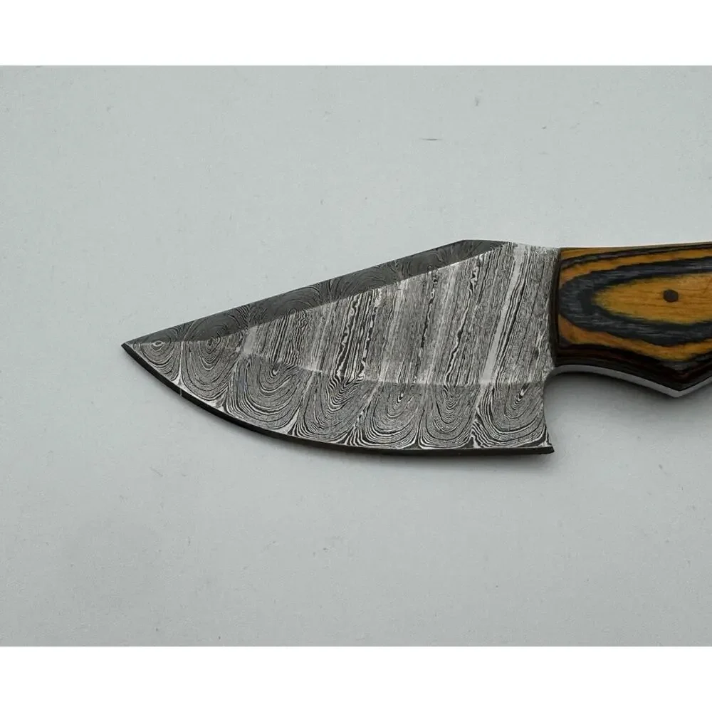 Handmade Damascus Steel Fixed Blade Knife w/ Leather Sheath – Pakistan Made NEW